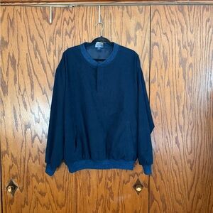 Sunderland of Scotland Micro Suede Golf Pullover Jacket Navy Men’s Large USA